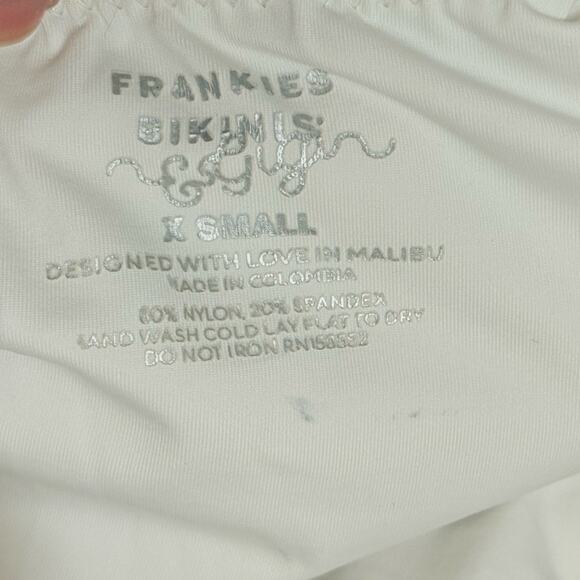 Frankies Biknis Fawn Ruffle One Piece Swimsuit XS Beach Summer Bella Hadid - Picture 7 of 7